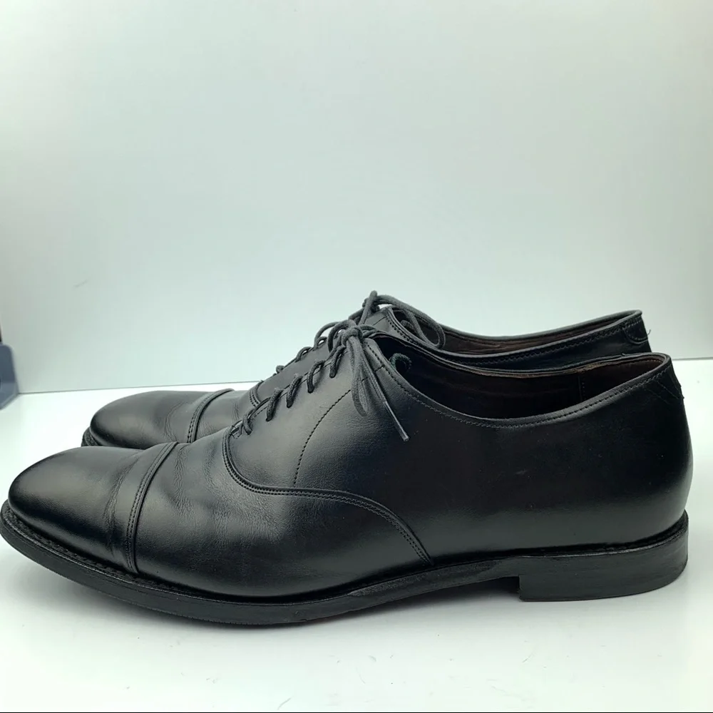 Allen Edmonds Hopkinson mens cap toe oxfords size 13 D black calfskin leather